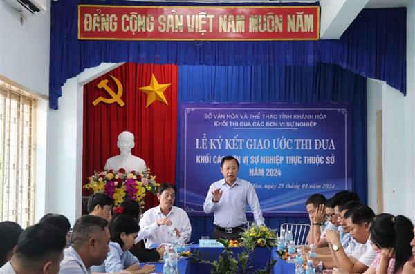 LỄ KÝ KẾT GIAO ƯỚC THI ĐUA KHỐI CÁC ĐƠN VỊ SỰ NGHIỆP TRỰC THUỘC SỞ NĂM 2024